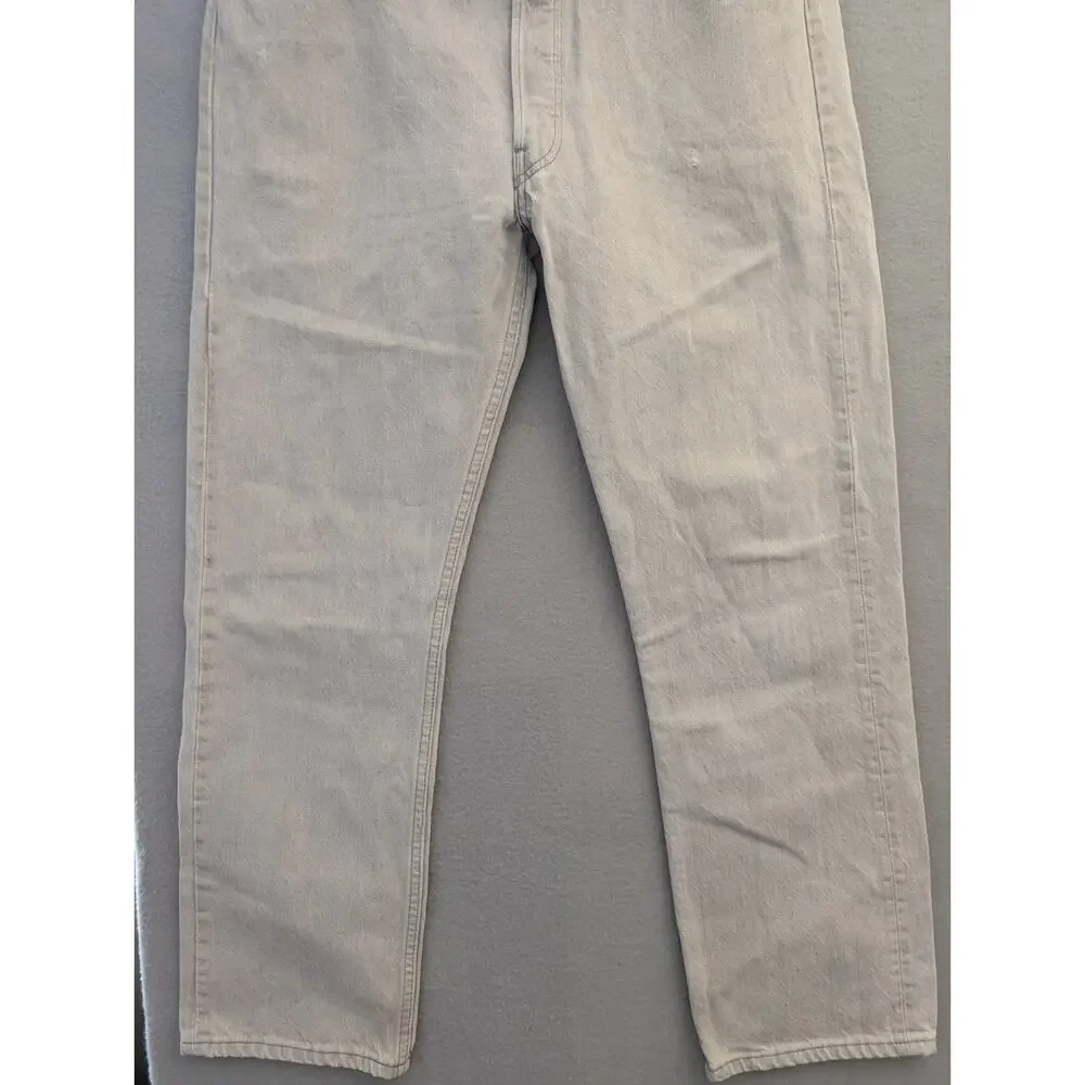 Levis Vintage 501-0652 USA 80s Gray Denim Button Fly Jeans Mens 36x30